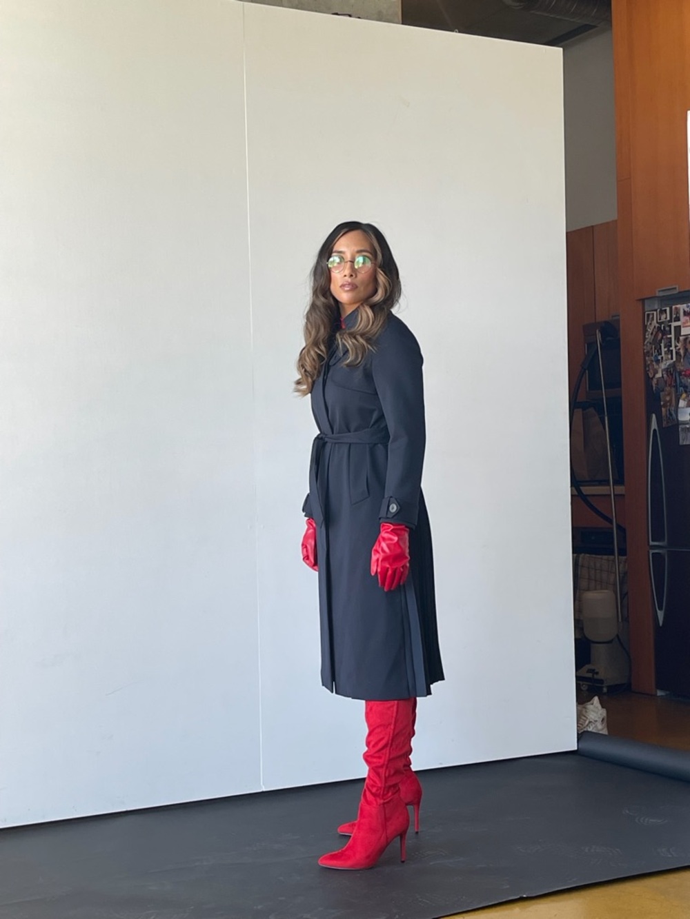 Sandro Women's Navy Trench Coat - Picture 5 of 8